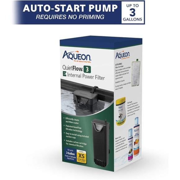 Aqueon QuietFlow E Internal Power Filter Extra Small - 3 Gallon - Picture 3 of 7